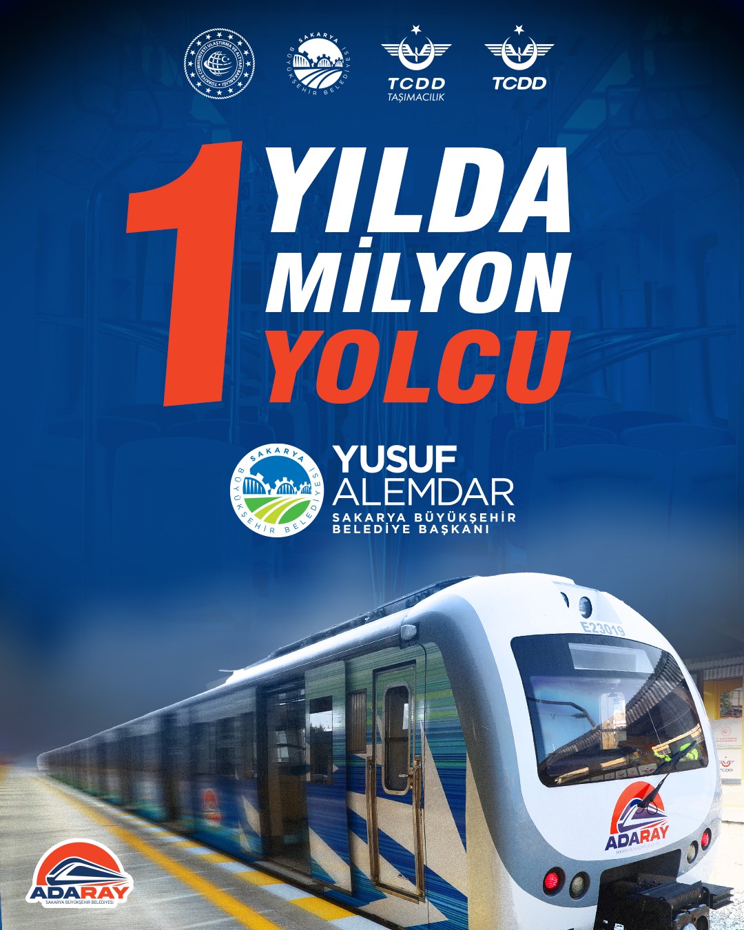 ADARAY’la 1 yılda 1 milyon yolcu 