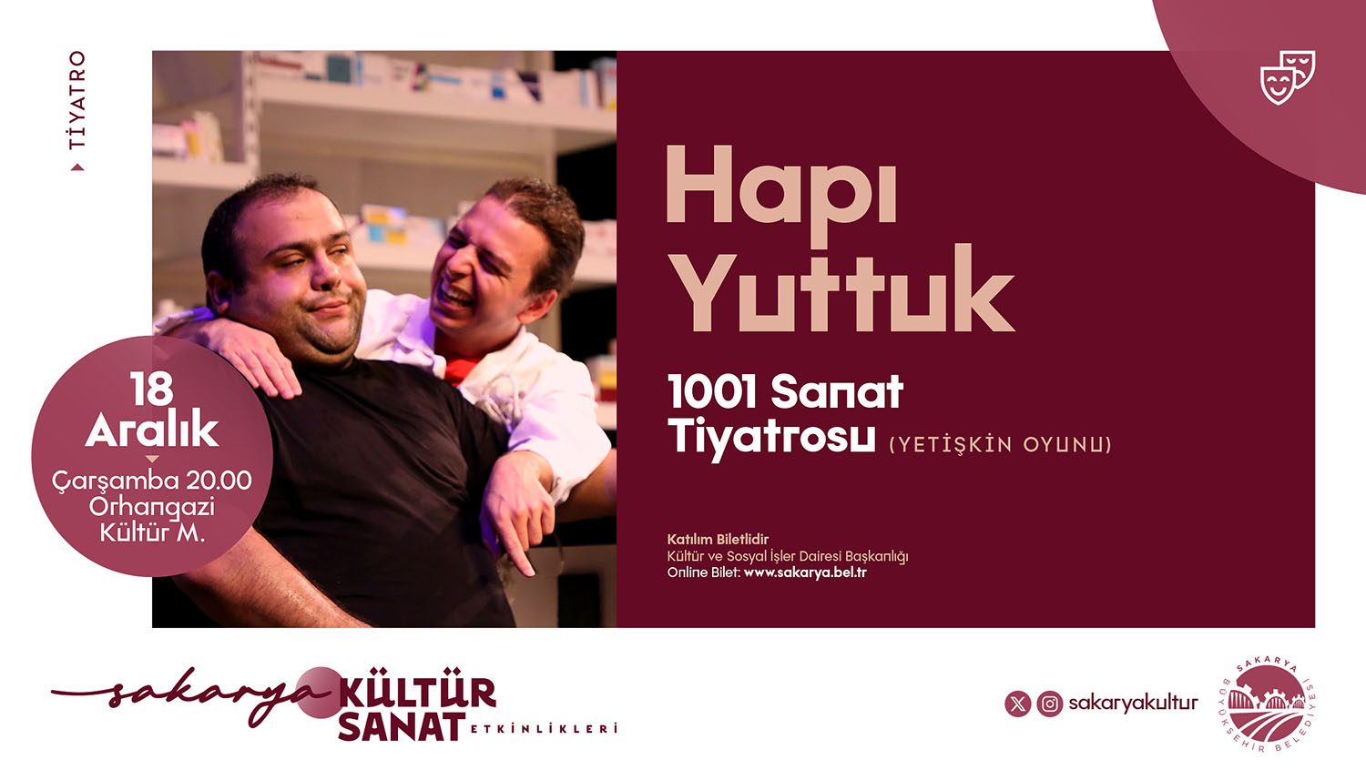 Kültür sanat dostları için Büyükşehir’den dolu-dolu bir Aralık takvimi