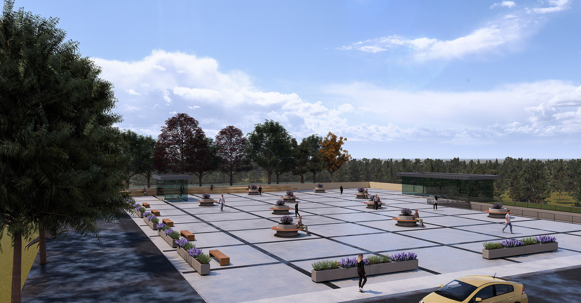 Yaşayan meydan, yeraltı otoparkı ve 3 katlı kapalı spor salonu…