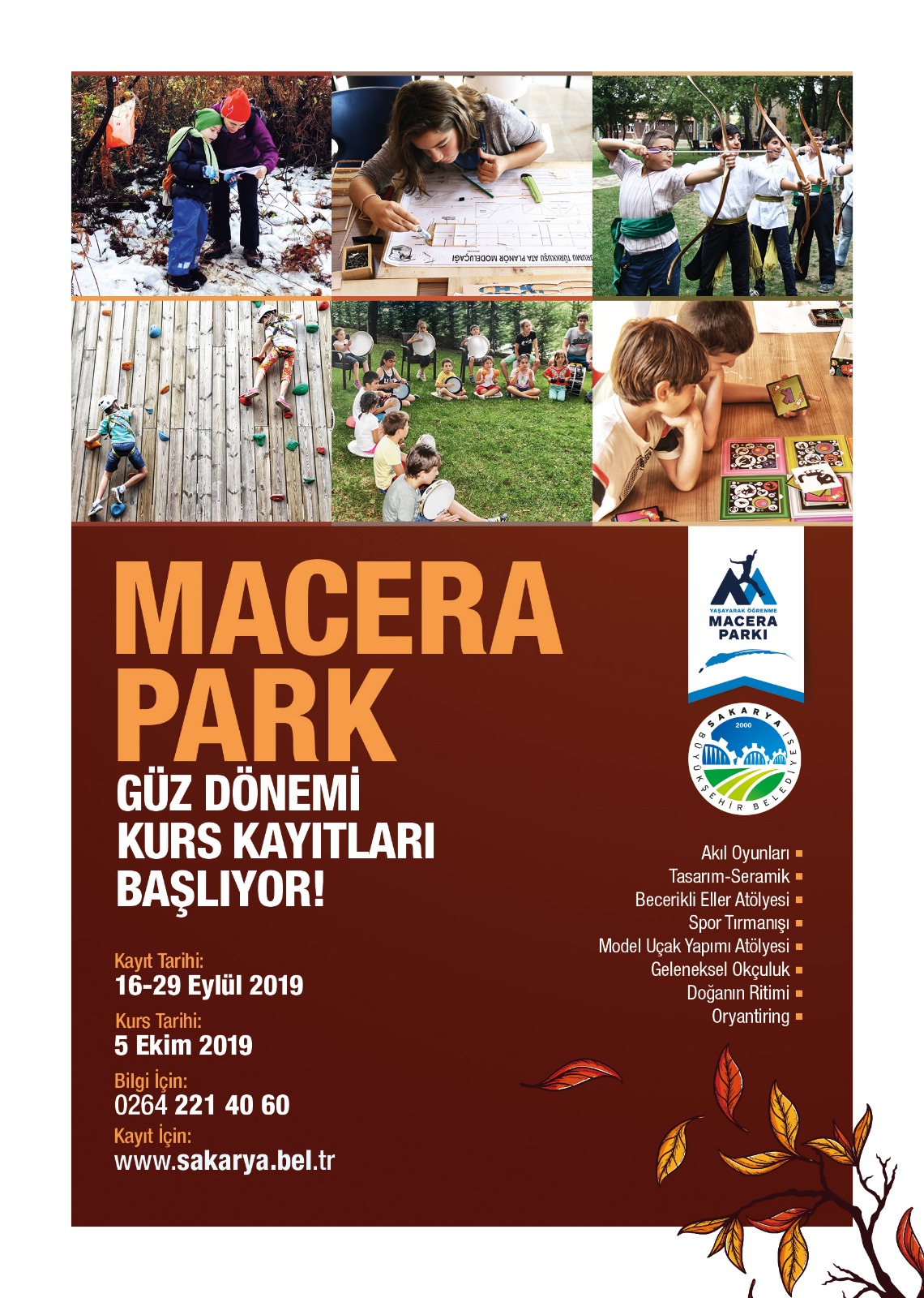 SGM’ler ve Macera Park’ta güz dönemi kayıtları başlıyor