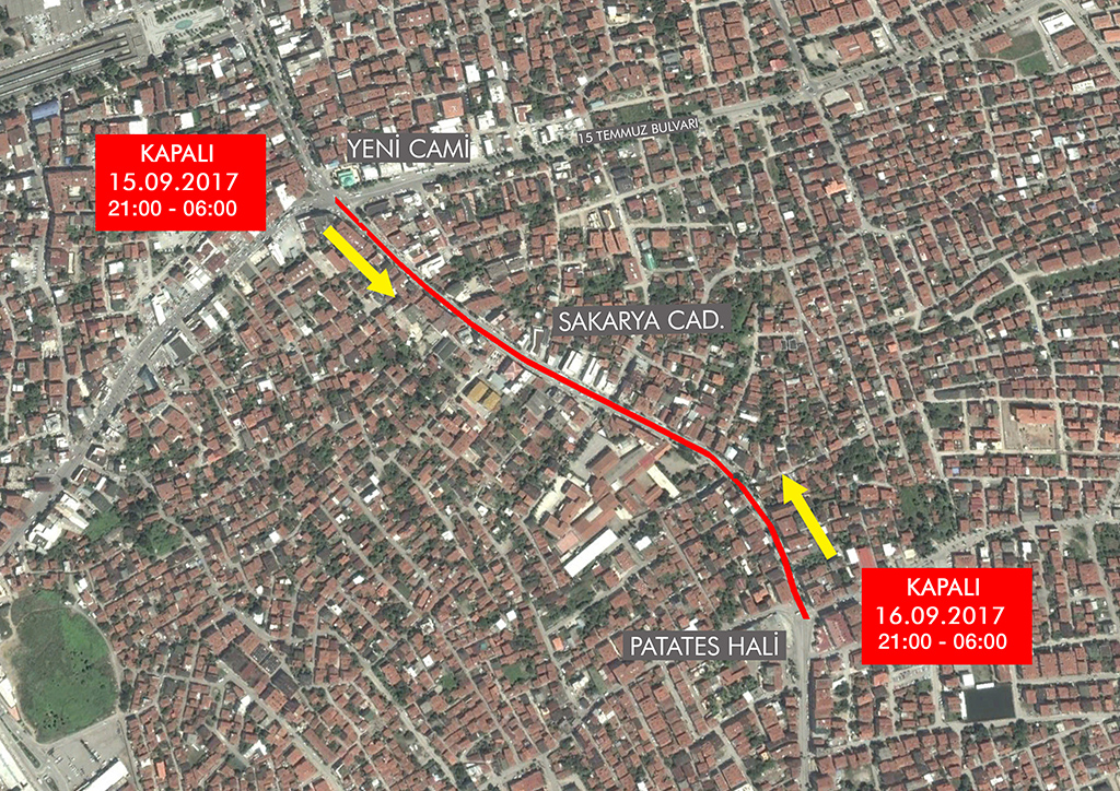 Büyükşehir’den Sakarya Caddesi için uyarı