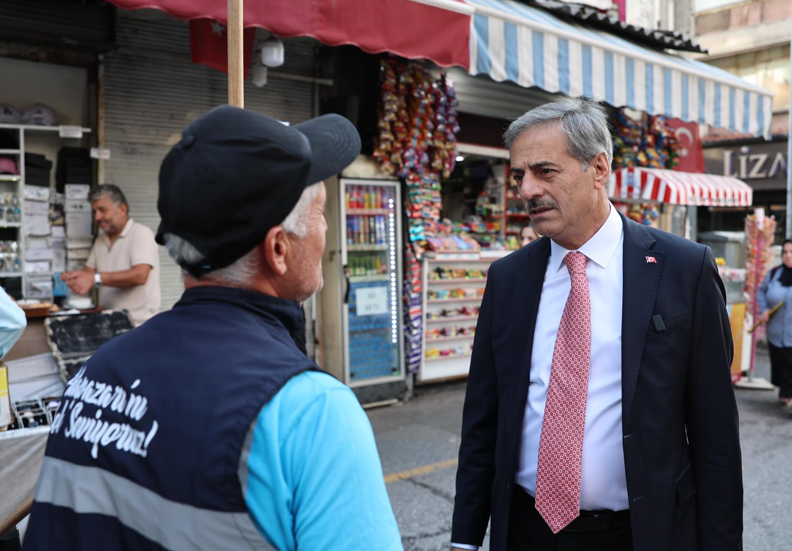 “Şehrimizin hafızası olan esnaflarımızla bir ve beraber olmaya devam edeceğiz”