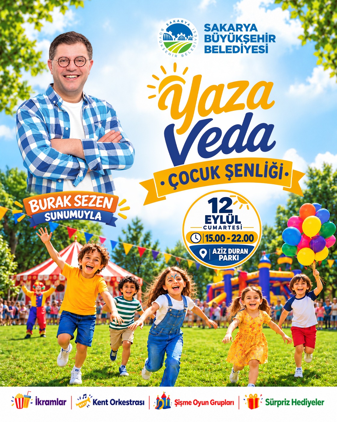 Büyükşehir’den çocuklara şölen tadında sezon finali: 12 Eylül’de eğlence hiç durmayacak…