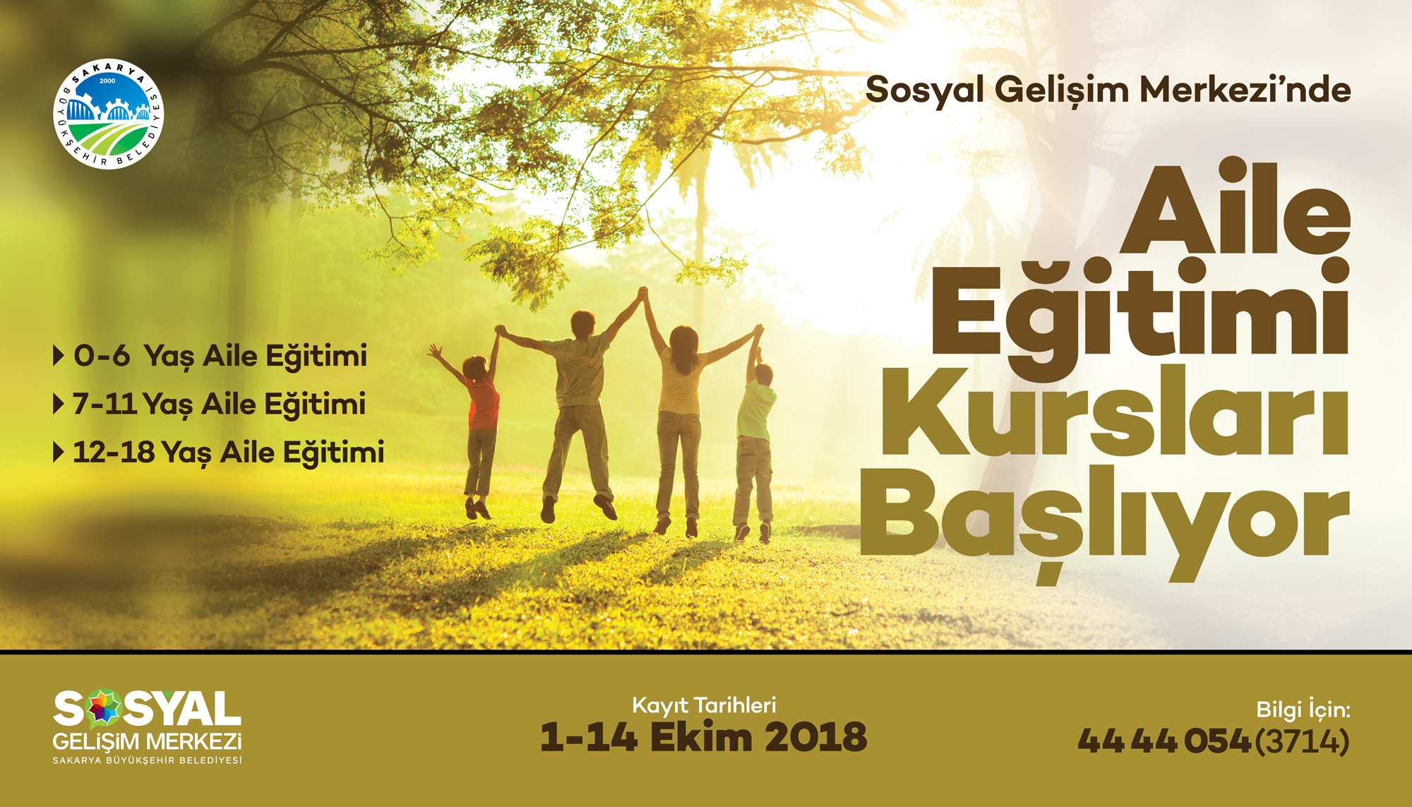 SGM’de aile eğitimleri için kayıtlar başlıyor