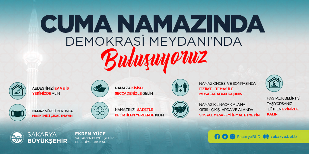 Cuma namazında Demokrasi Meydanı’nda da buluşulacak