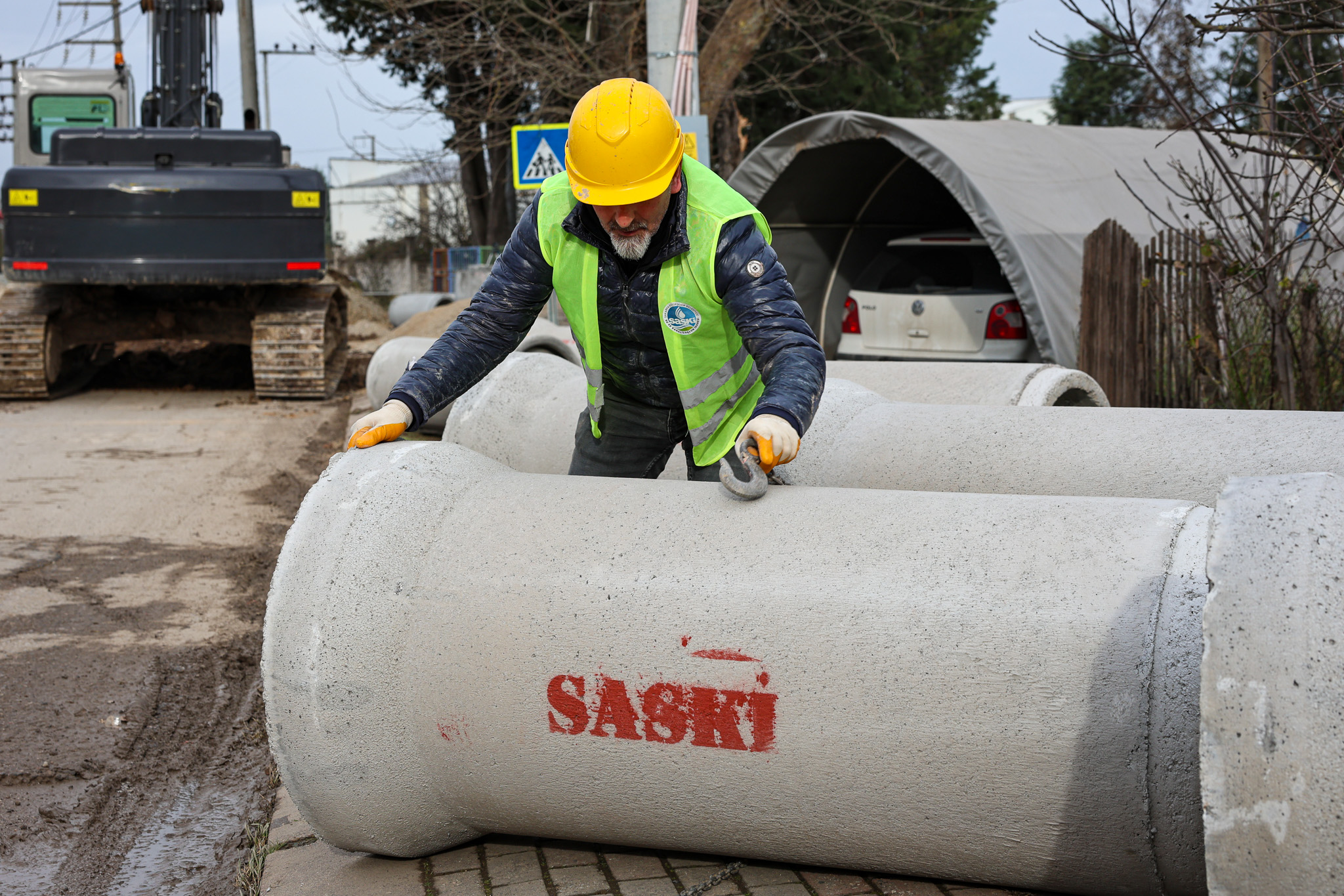 Arifiye’nin 12 kilometrelik dev altyapı projesi kısa sürede yüzde 50 seviyesine geldi