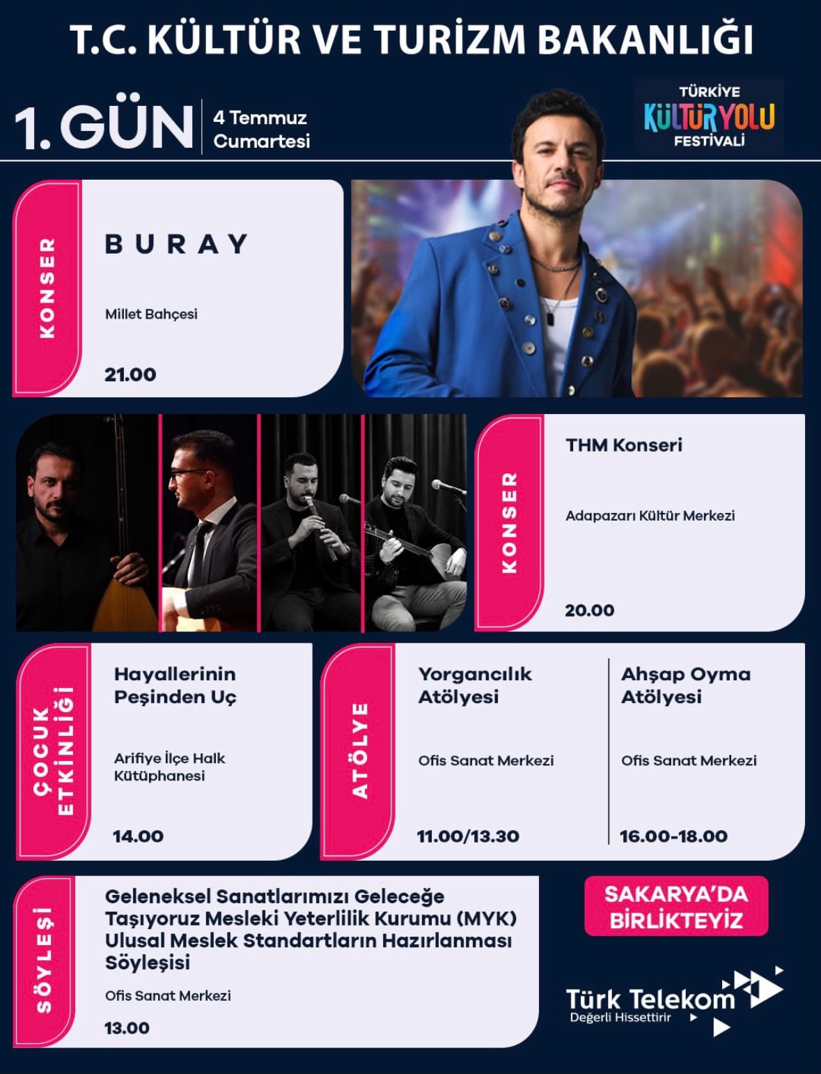 Sakarya’da Kültür Yolu Festivali başlıyor: “Bu heyecanı hep birlikte yaşayalım”