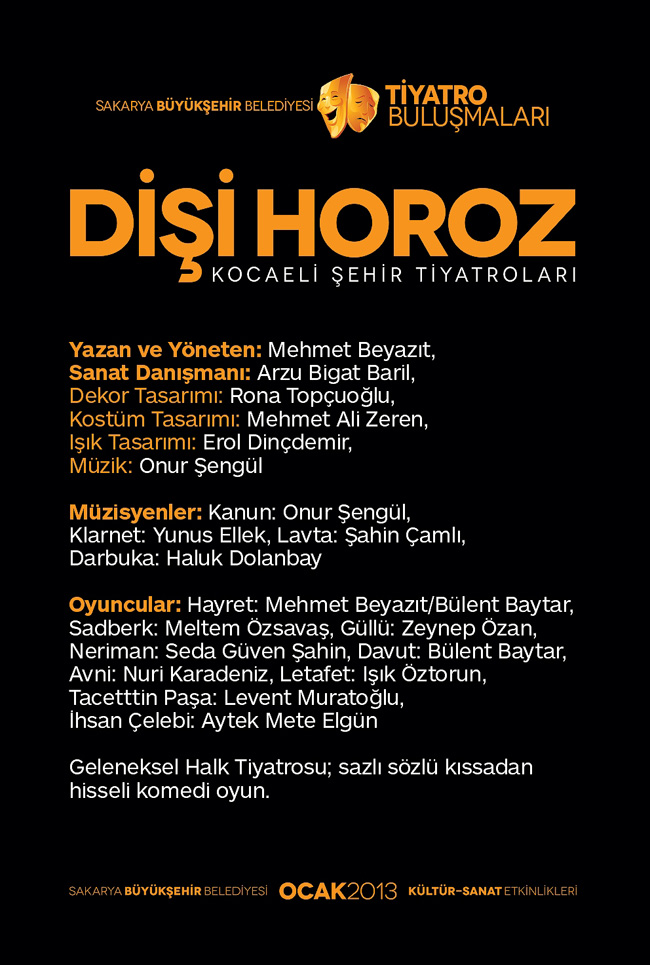 Dişi Horoz Pazartesi AKM'de