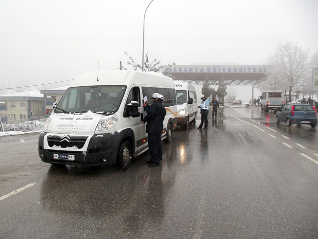 Servis Araçları Kontrol Edildi