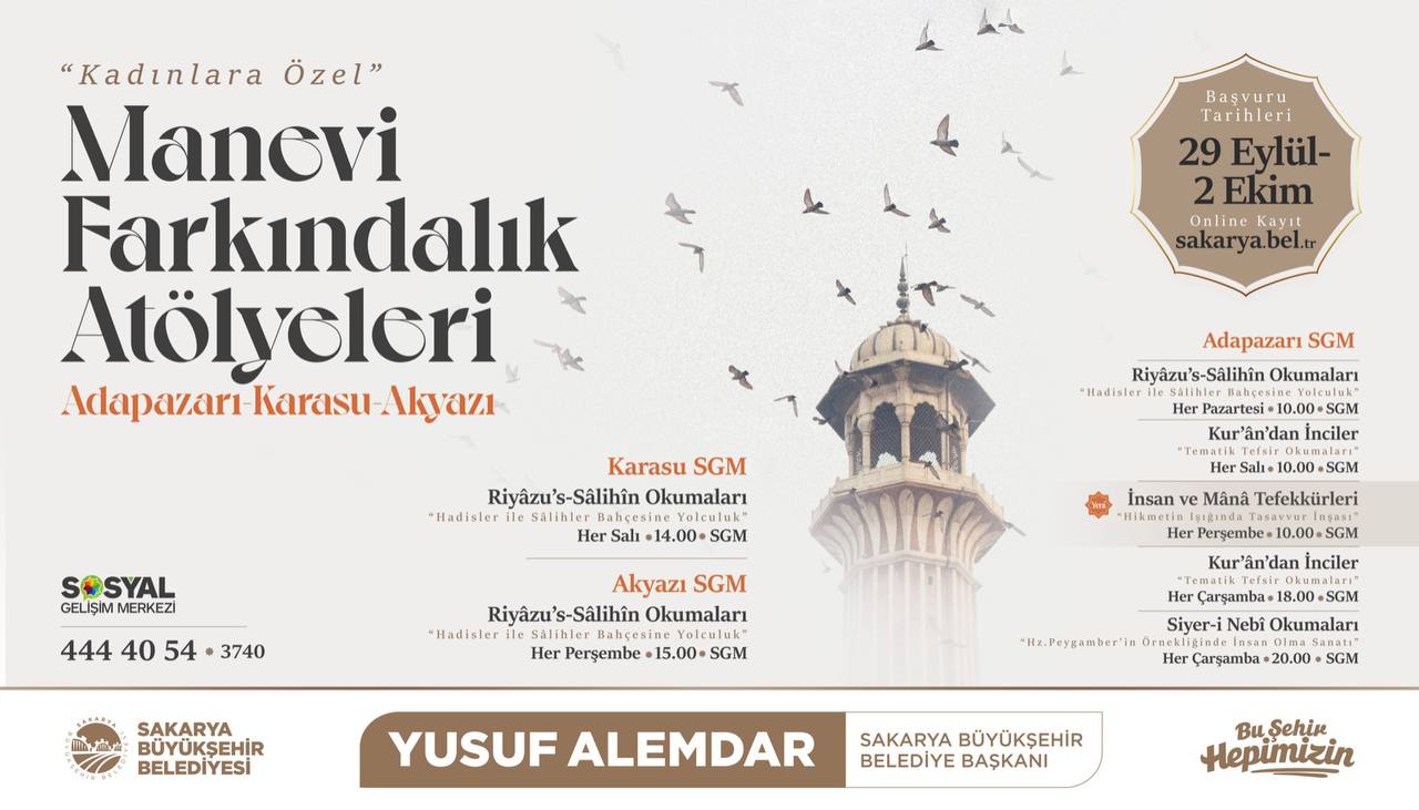 Kadınlara özel Manevi Farkındalık Atölyeleri kapılarını açıyor