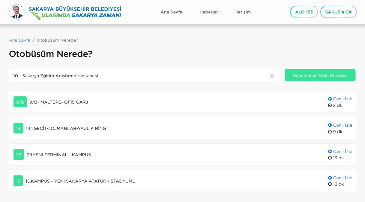 Büyükşehir’den dijital hamle: SAKUS ve canlı takip artık çok daha pratik