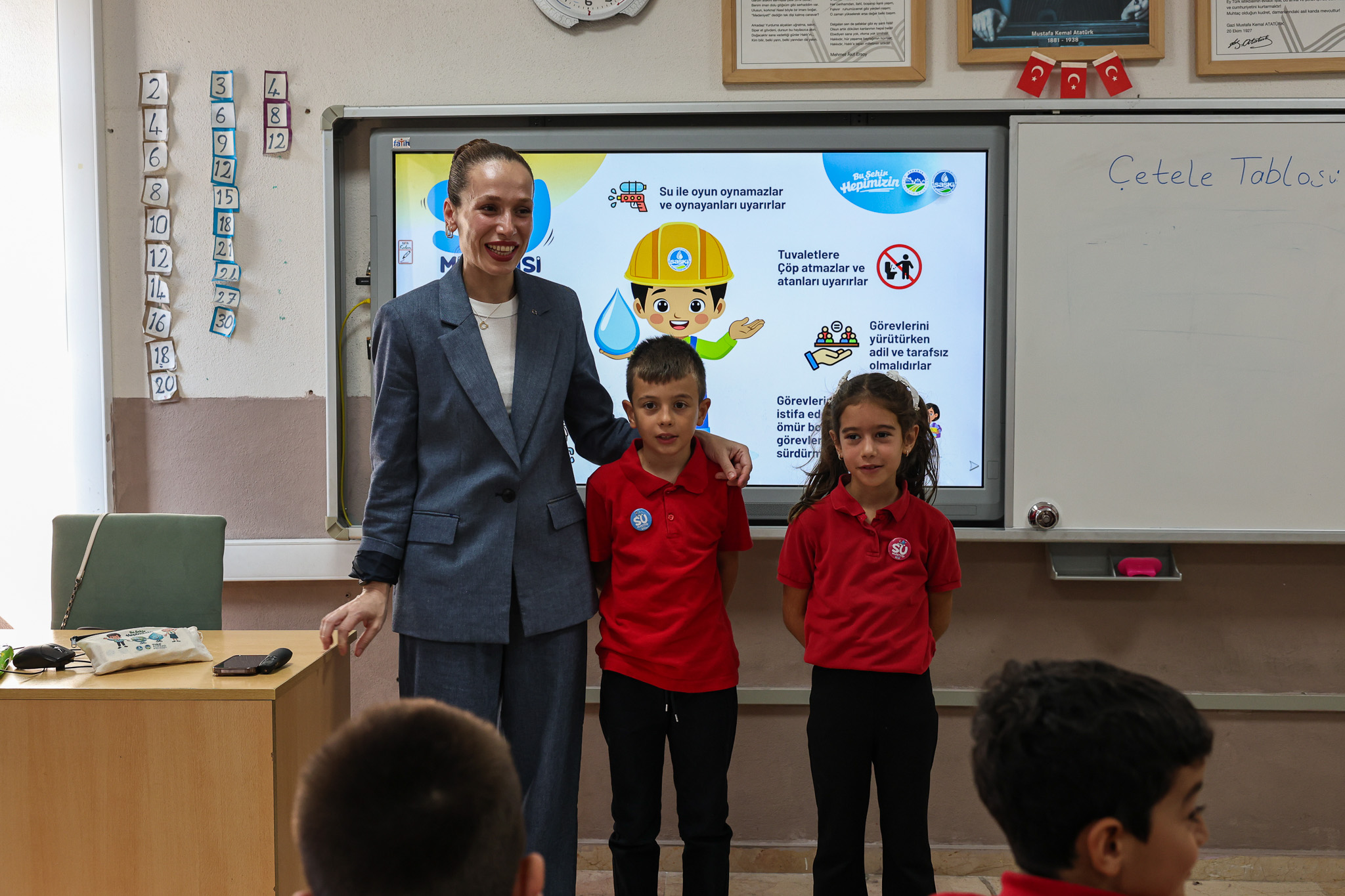 Minikler Su Müfettişi eğitimleri ile tasarruf konusunda örnek oluyor