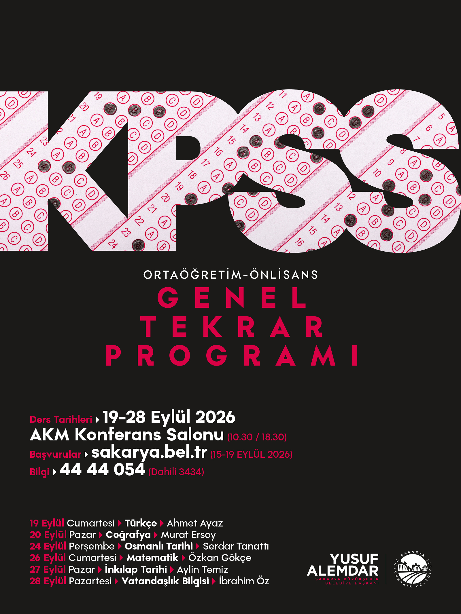 KPSS Genel Tekrar Programı ortaöğretim ve önlisans adaylarıyla AKM’de buluşuyor