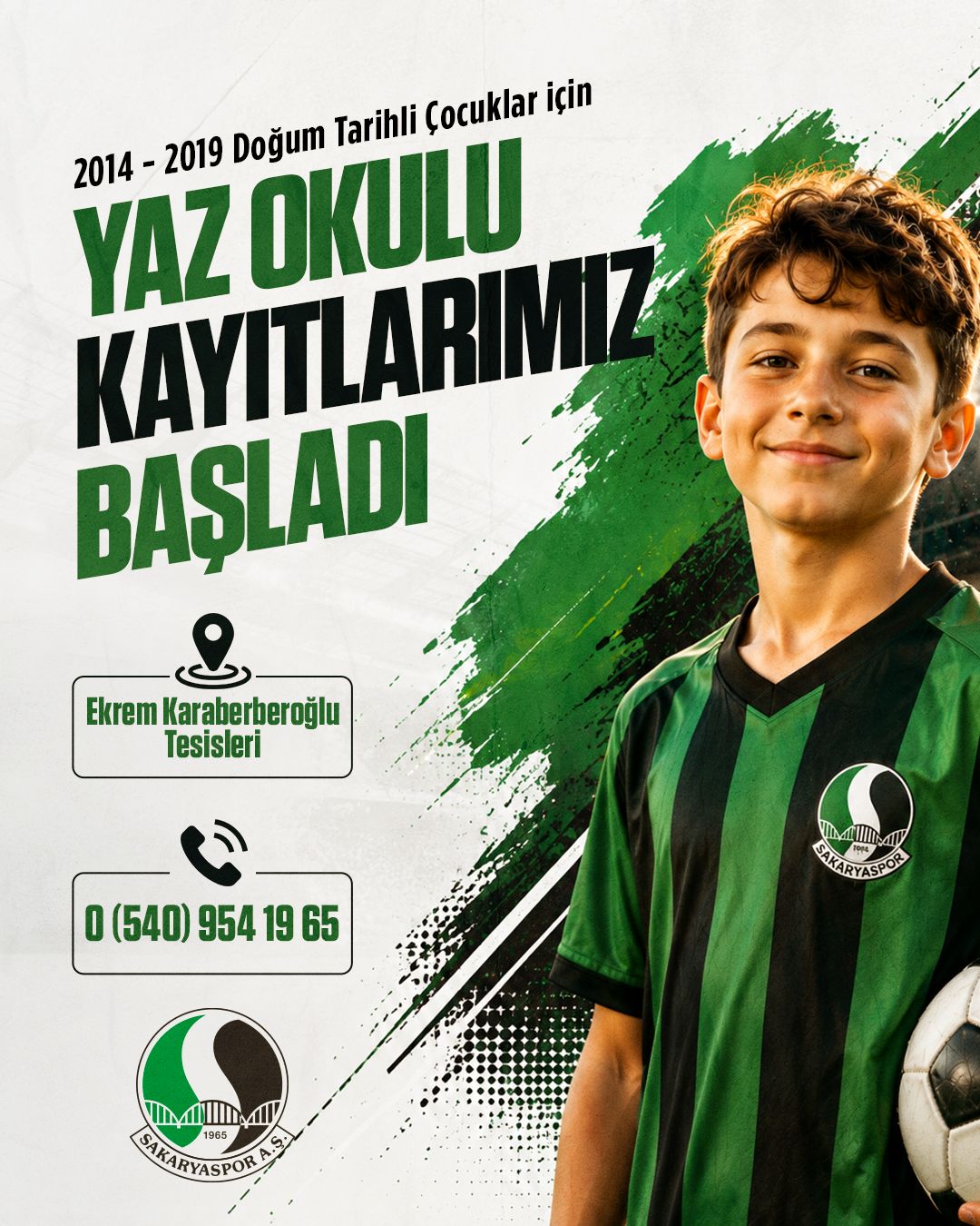 Sakaryaspor Yaz Futbol Okulu kayıtları başladı