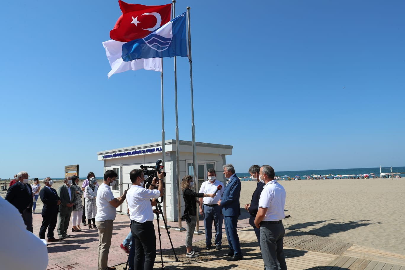 Karasu Sahil Park ve 32 Evler Plajına bu yıl da Mavi Bayrak