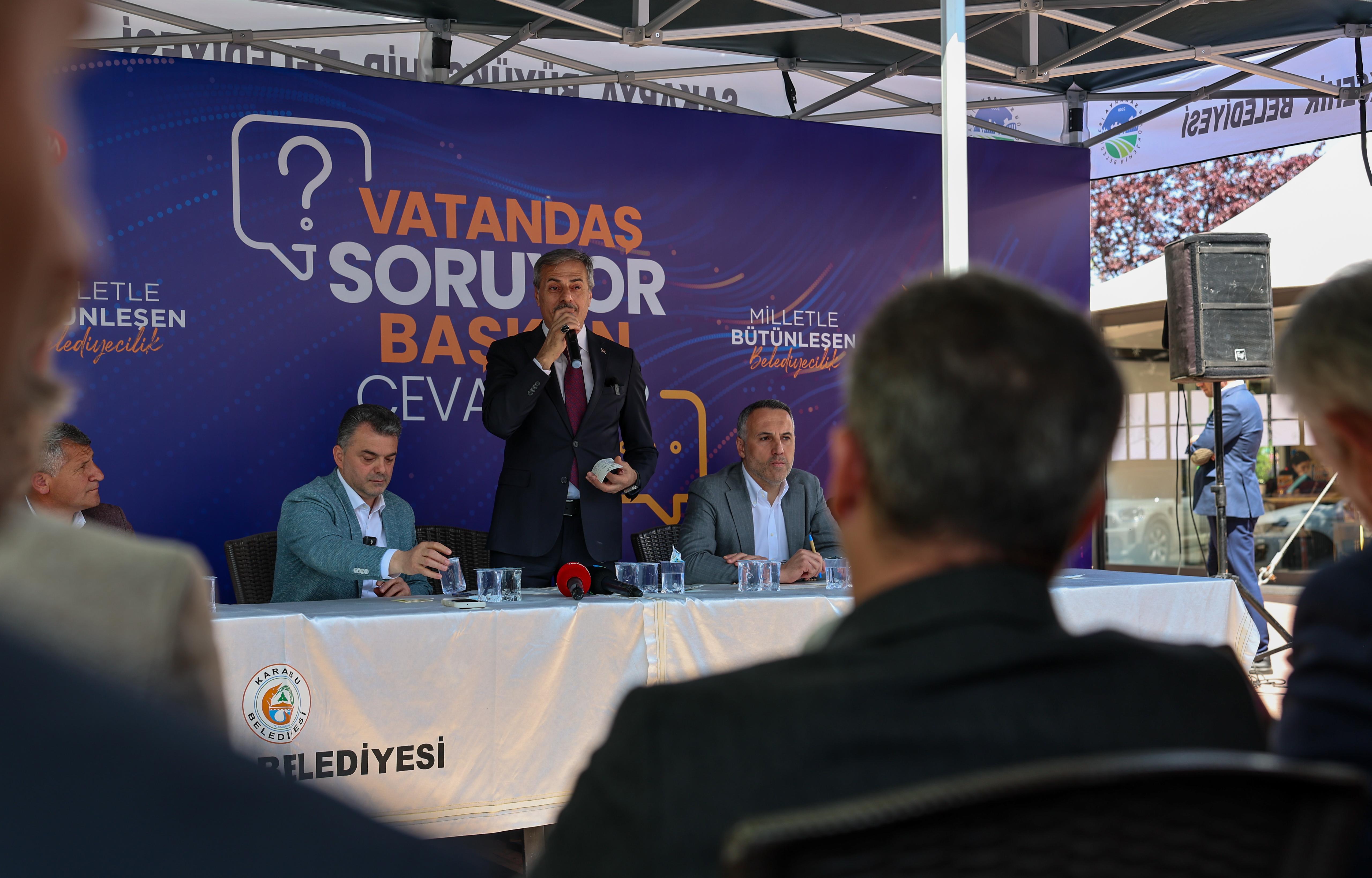 “Karasu’ya hizmetlerimizle güç katmaya devam edeceğiz”