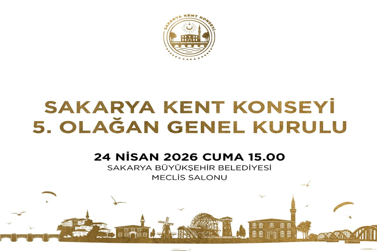 Sakarya Kent Konseyi 5. Olağan Genel Kurulu 24 Nisan’da