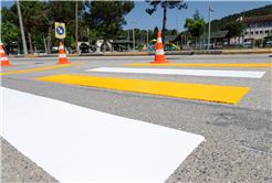 Trafikte yaya önceliği için geçitlerde yoğun çalışma