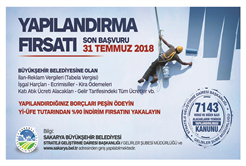 Yapılandırma fırsatında son gün 31 Temmuz 