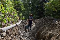 40 bin kişiye hizmet sunacak kaynaklar 5 bin metrelik yeni hat ile abonelere ulaştı