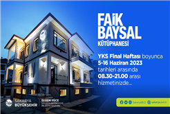 Faik Baysal Kütüphanesi YKS adaylarını bekliyor