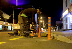  Büyükşehir’den Bosna Caddesi’ne estetik katan gece mesaisi