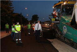 Yazlık Caddesi’nde gece mesaisi