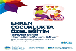 Büyükşehir’den SGM’de özel gereksinimli çocuklara eğitim hizmeti