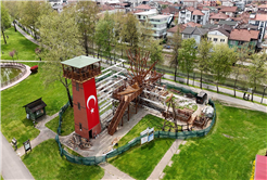 Şehrin kültürel simgesi Tarihi Çark’ta titiz çalışma devam ediyor