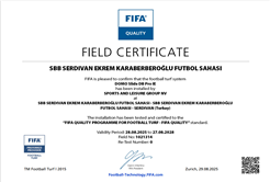 Ekrem Karaberberoğlu Spor Tesisi’ne FIFA kalite onayı