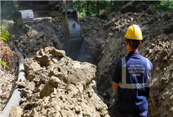 40 bin kişiye hizmet sunacak kaynaklar 5 bin metrelik yeni hat ile abonelere ulaştı