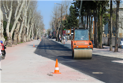 Çark Caddesi şimdi yeni yüzüyle: Kaldırım, yürüyüş yolu ve asfalt tamam