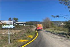 Hendek’te yol çizgi çalışması ile yollar daha güvenli