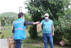 Ferizli’de hanelere maskeler ulaşmaya başladı