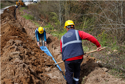 SASKİ, Geyve’de heyelanda zarar gören hattını güçlü bir temelle sil baştan yeniledi
