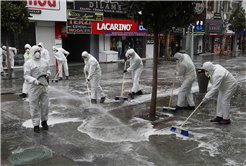 Şehir Merkezinde dezenfekte seferberliği