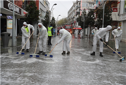 Şehir Merkezinde dezenfekte seferberliği