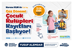 Karasu’da çocukların güz dönemi atölyeleri için kayıt zamanı