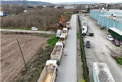 Yazlık Kavşağı’nda trafik yükünü hafifletecek duble yolda çalışmalar başladı