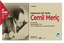 Cemil Meriç bu panelde anılacak