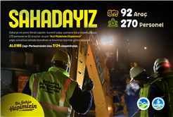 SASKİ yağış uyarısına karşı 270 personel ve 92 araçla şehir genelinde 7/24 sahada 