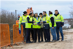Yazlık Kavşağı’nda trafik yükünü hafifletecek duble yolda çalışmalar başladı