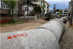 Erenler’in yeni ulaşım koridoruna SASKİ’den 5 kilometrelik yağmur suyu hattı