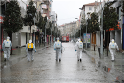 Şehir Merkezinde dezenfekte seferberliği