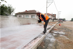 Hanlı-OSB duble yolunda önce kaldırım ve bisiklet yolu, ardından asfalta geçilecek