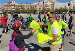 ‘Şeridi Paylaş, Güvenle Ulaş’ projesinde pedallar şehir merkezinde döndü