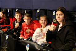 Karne heyecanı yaşayan minikler film gösteriminde buluştu