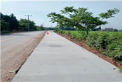 Doğancılarda beton yaya yolu tamamlandı