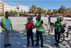 ‘Şeridi Paylaş, Güvenle Ulaş’ projesinde pedallar şehir merkezinde döndü