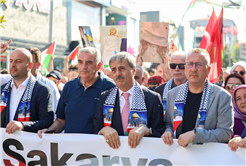 Yusuf Alemdar Filistin için sokağa dökülen binlerce Sakaryalıyla: "Filistin hepimizin davasıdır"
